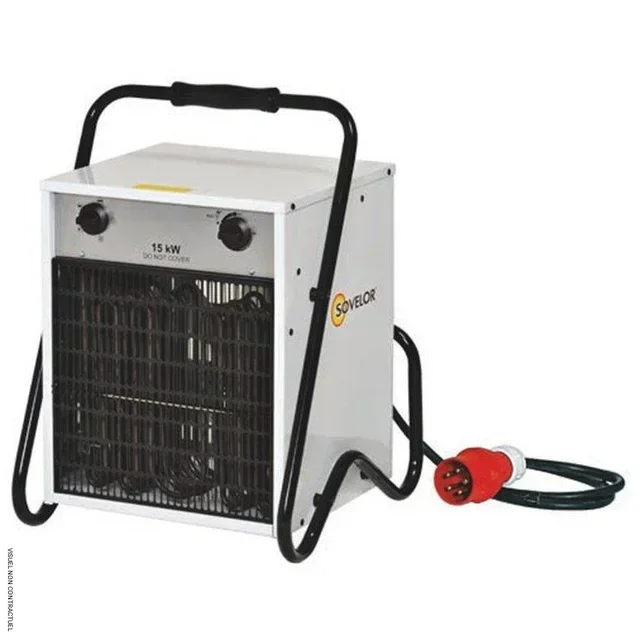 Aquecedor de Ar Elétrico Móvel 380V B15C Sovelor - Aquecimento Industrial Trifásico