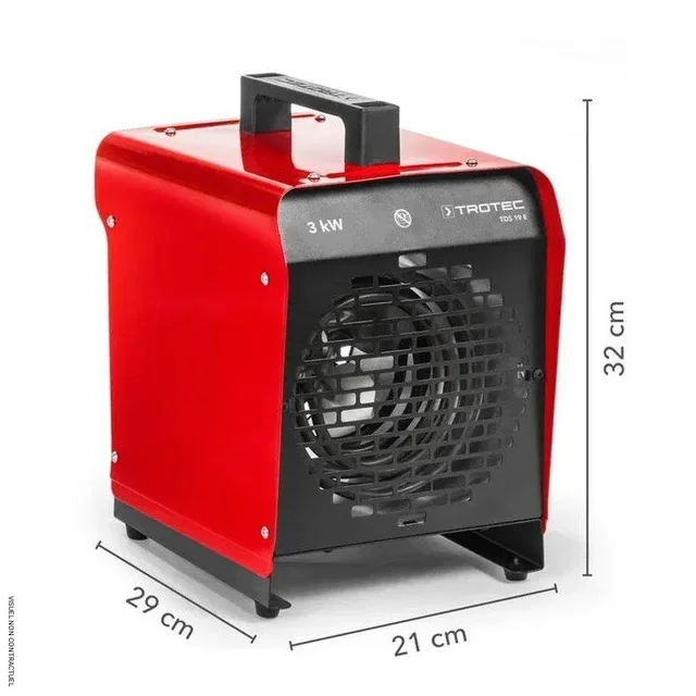 Aérotherme électrique portable Trotec TDS 19 E 2000W rouge