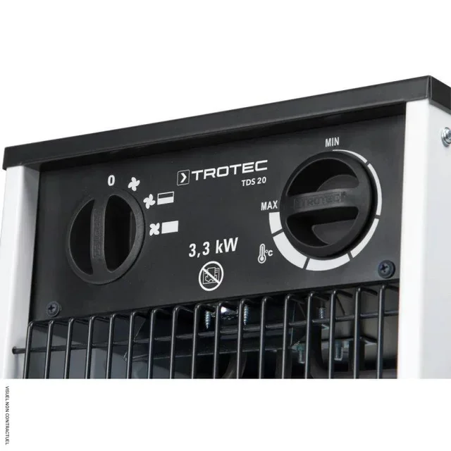 Aquecedor Elétrico de Parede Trotec TDS 20 - Aquecimento Profissional 2kW
