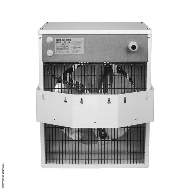 Wandmontierter Luftheizer 22kW Drehstrom DANIA SSH22 INELCO mit THP Thermostat