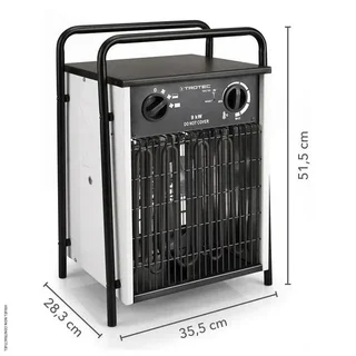 Aquecedor Elétrico Industrial Trifásico Trotec TDS 50 - Canon de Calor Profissional Portátil 9kW