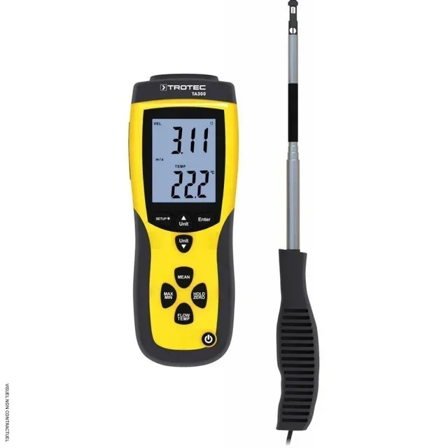 Anémomètre thermique TA300 TROTEC sonde télescopique 1m mesure flux air