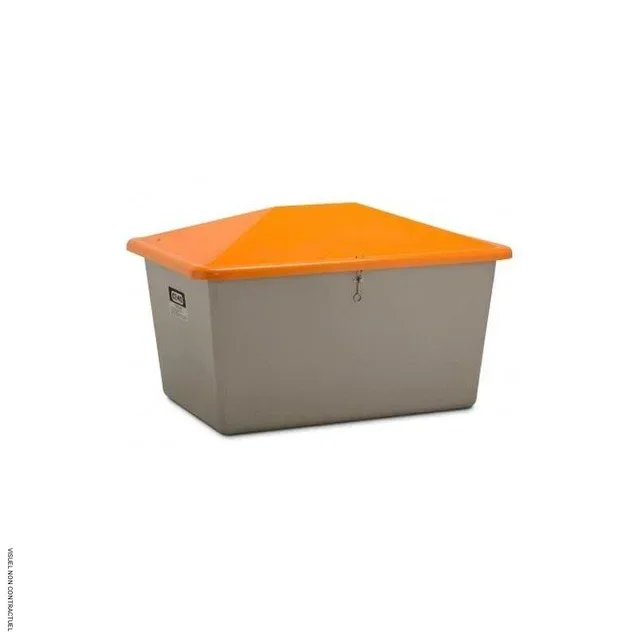 Bac à sel CEMO 1100L PFV sans vidange - Stockage sable et sel