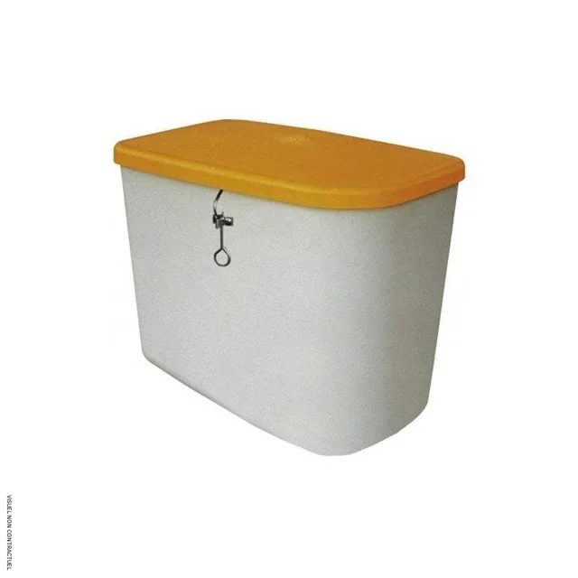 Bac à sel compact 130L fibre de verre CEMO - stockage sel sable granulats