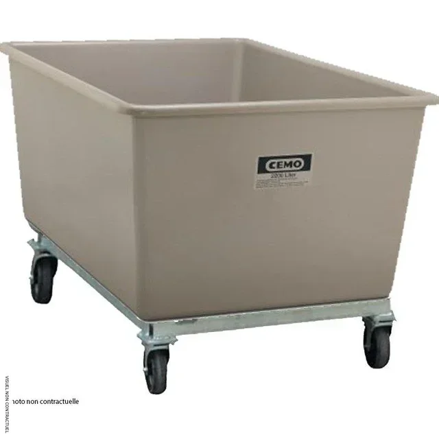 Bac de rétention PFV 100L mobile sur roulettes CEMO pour stockage huiles et produits chimiques