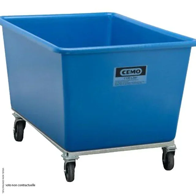 Bac de rétention PFV 200L sur roulettes - Résistant huiles et produits chimiques CEMO