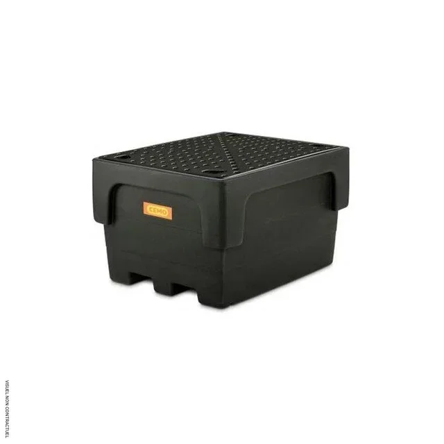 Bac rétention CUBI-PE 1 100/1 caillebotis polyéthylène CEMO stockage sécurisé