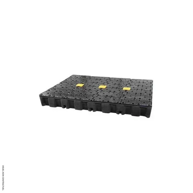 Bac rétention modulaire 250L PEHD avec caillebotis antidérapant CEMO