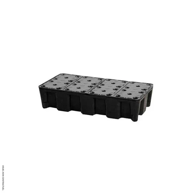 Bac rétention modulaire 35L PE avec caillebotis CEMO - stockage sécurisé