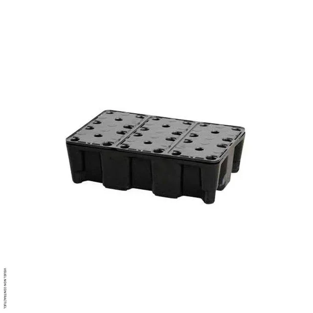 Bac rétention modulaire PEHD 25L caillebotis antidérapant CEMO stockage sécurisé
