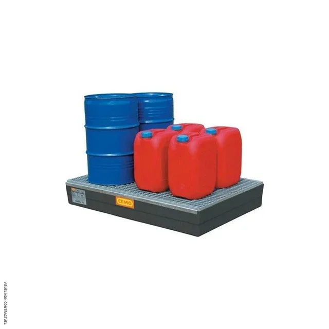 Bac rétention PFV 140L caillebotis acier galvanisé huiles CEMO