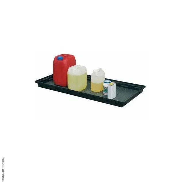 Bac de rétention plat 40L PEHD CEMO sans caillebotis