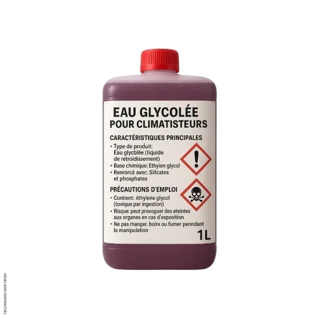 Bidon liquide eau glycolée 1L - Flacon fluide caloporteur
