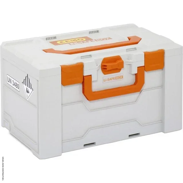 Box anti-feu Li-Safe 2-L CEMO ADR PEHD stockage batteries lithium 5,3kg