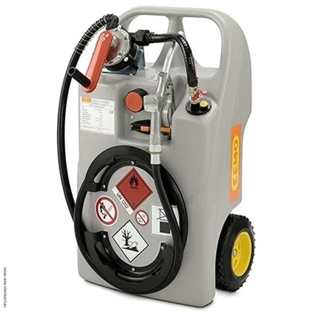 Bidón Gasóleo 60L CEMO Bomba Manual Rotativa ADR Homologada
