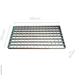 Caillebotis acier galvanisé 540x270mm ECODIS - Grille de propreté industrielle