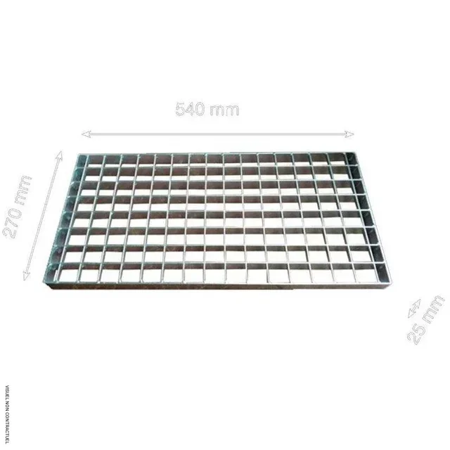 Caillebotis acier galvanisé 540x270mm ECODIS - Grille de propreté industrielle