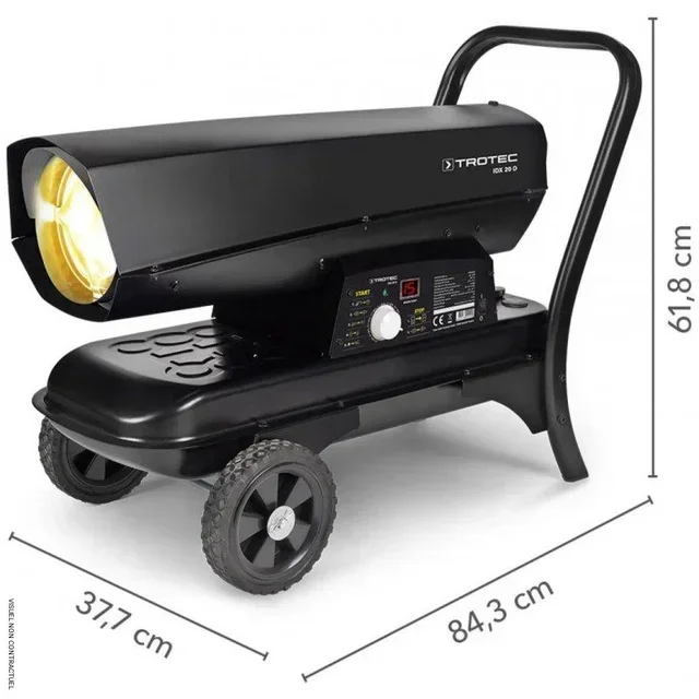 20kW Diesel Oil Fired Heater Trotec IDX 20 D - Portable Construction Site Heating