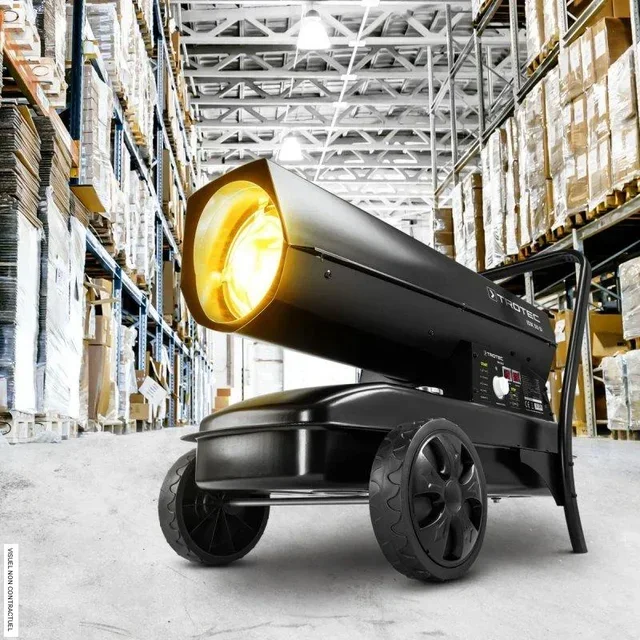 Canhão de calor a gasóleo TROTEC IDX 50 D 55 kW - Aquecimento portátil para obra