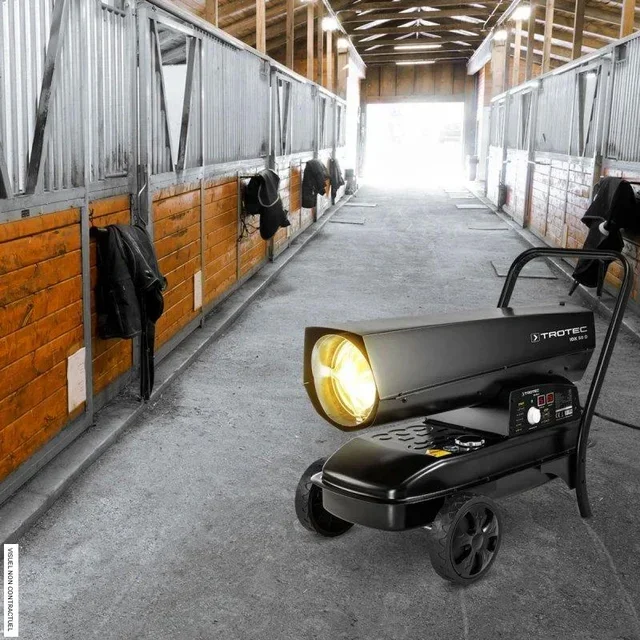 Canhão de calor a gasóleo TROTEC IDX 50 D 55 kW - Aquecimento portátil para obra