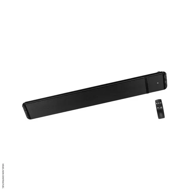 Cassette infrarouge noire 1500W FRICO Darkztrip Dimmer avec télécommande - Chauffage plafond IP55