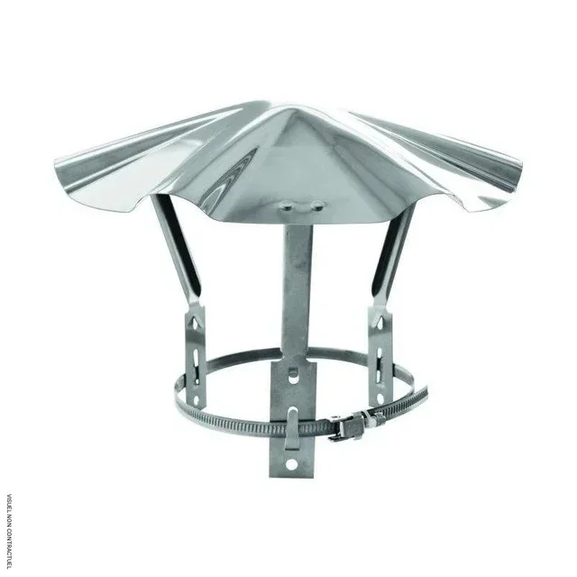 Sombrero chino aluminizado Ø153mm H/C50-70F AIRGAMMA - Protección tubo humos