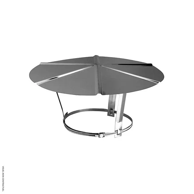 Chapeau INOX simple peau ECOPOLY 100 kW poêle à bois