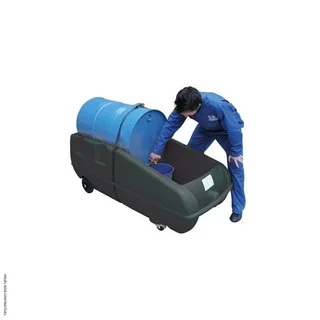 PE double-walled dispensing trolley 250L with CEMO retention