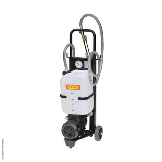 Carro drenaje aceite usado CEMO 12L bomba 230V profesional