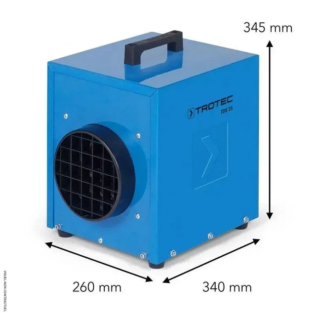 Chauffage électrique portable Trotec TDE 25 V2 - 230V professionnel chantier