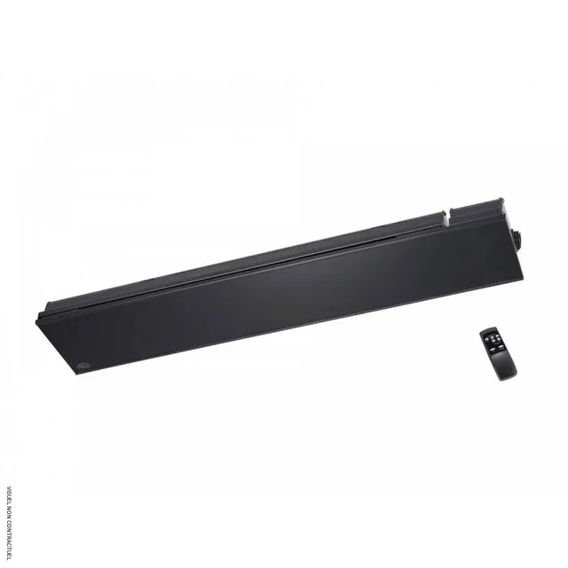 FRICO 3kW Black Infrared Outdoor Patio Heater Remote Control Vitroceramic Wall Mounted