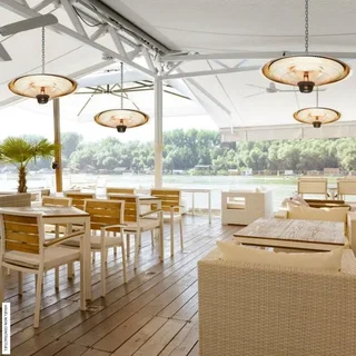 Außenbereich Hängende Heizung 2000W Infrarot TROTEC IR 2000 SC Terrasse