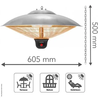 Außenbereich Hängende Heizung 2000W Infrarot TROTEC IR 2000 SC Terrasse