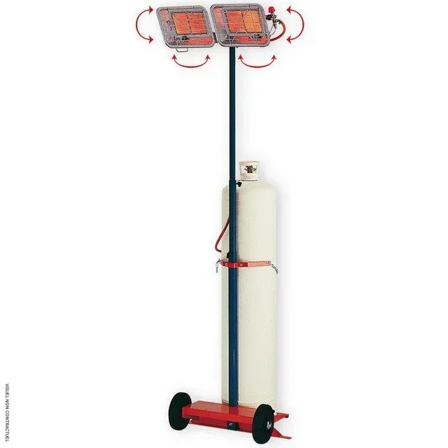 Aquecedor Radiante de Gás Móvel GT 28 CA em Mastro Telescópico SPLUS - 28 kW Propano