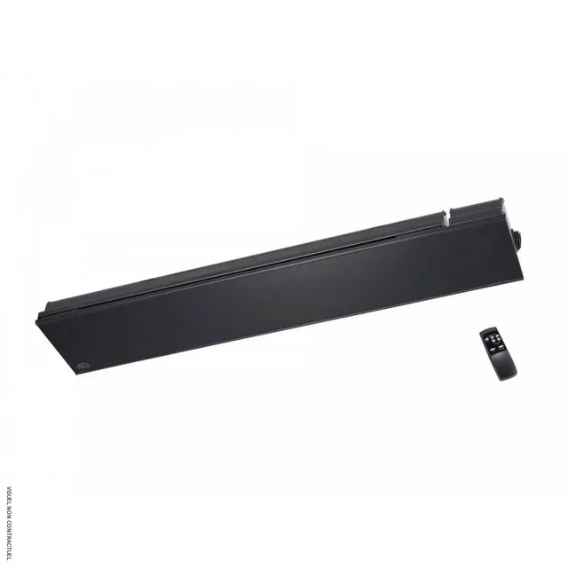 Chauffage infrarouge extérieur 2200W noir vitrocéramique FRICO Relax Glass mural télécommandé