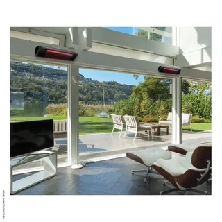 Chauffage infrarouge extérieur HELIOSA Black Evo 2500W télécommande radio IPX5 25m²