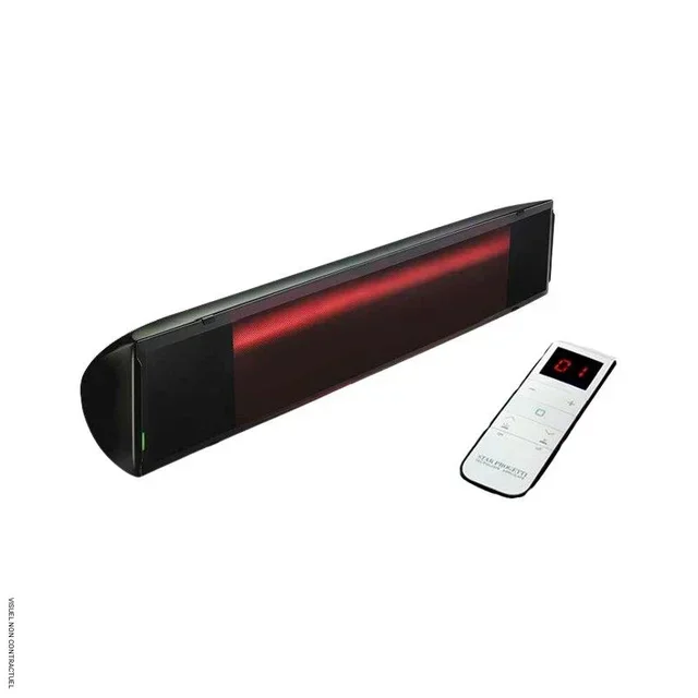 Chauffage infrarouge extérieur HELIOSA Black Evo 2500W télécommande radio IPX5 25m²