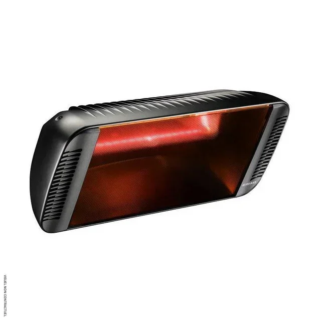 Aquecedor Infravermelho HELIOSA 66 Preto Vidro Temperado Star Progetti Aquecedor Exterior Terraço