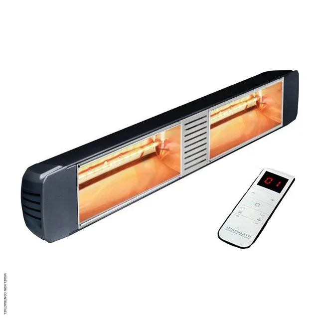 Chauffage infrarouge HELIOSA 88 Radio 3000W noir extérieur télécommande