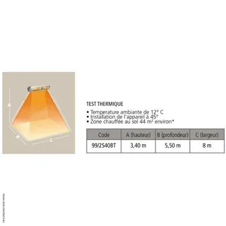 HELIOSA 99.2 Infrared Heater Bluetooth Star Progetti Outdoor Patio Heater