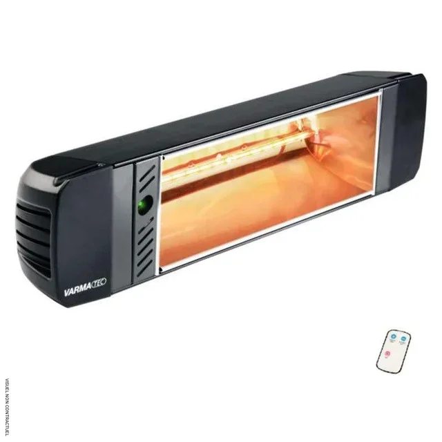 VARMA 304 Wall-Mounted Infrared Heater Black 2000W with Remote Control Star Progetti