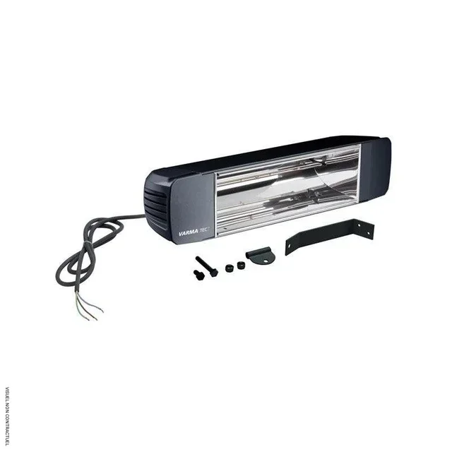 VARMA 304 Wall-Mounted Infrared Heater Black Star Progetti - Outdoor Radiant Heater IPX5 Waterproof