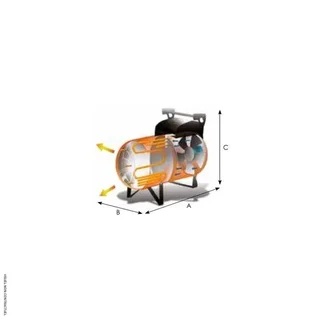 Aquecedor Elétrico Portátil 3kW CACE 3 SPLUS - Canhão Ar Quente Profissional Oficina Armazém