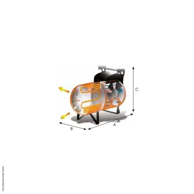 Chauffage mobile électrique CACE 30 SPLUS 3kW professionnel