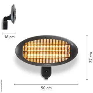 Chauffage radiant infrarouge Trotec IR 2000 S 2000W IP34 extérieur terrasse