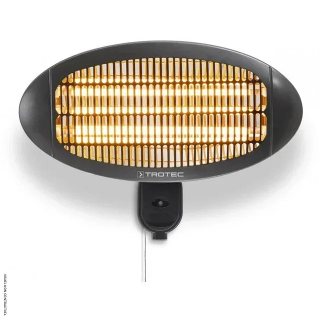 Chauffage radiant infrarouge Trotec IR 2000 S 2000W IP34 extérieur terrasse