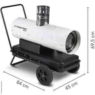 Portable IDE 20 TROTEC fuel oil fan heater on wheels - workshop construction site