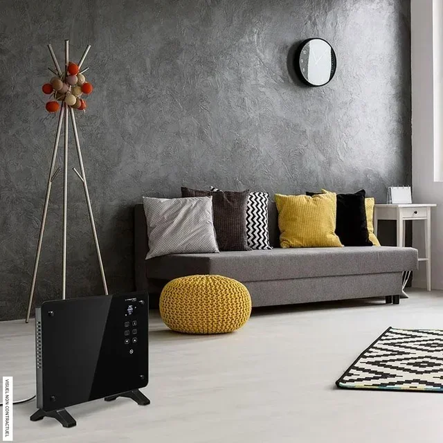 TROTEC TFC 220 E Heizlüfter 2200W Schwarzes Glas Design
