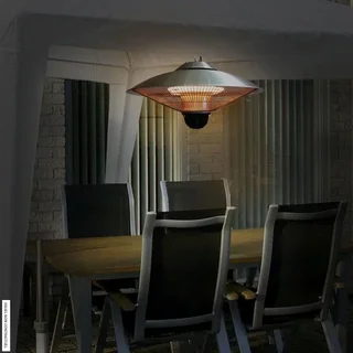 Chauffage suspendu UFO 2100W LED VELTRON terrasse argent