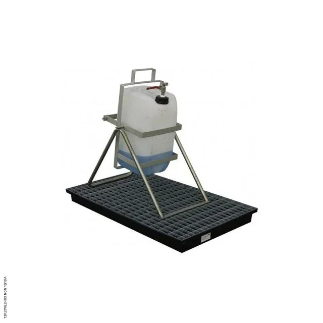 Chevalet inox CEMO 30L - Support bidon avec poignée